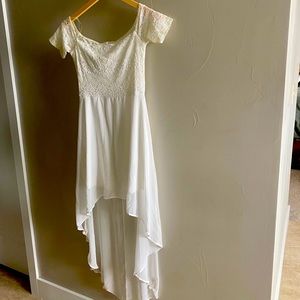 White High-low Dress